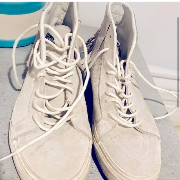 VANS skate fringe shoe grey off the wall 8 woman’s / 6.5 mens - Picture 5 of 9